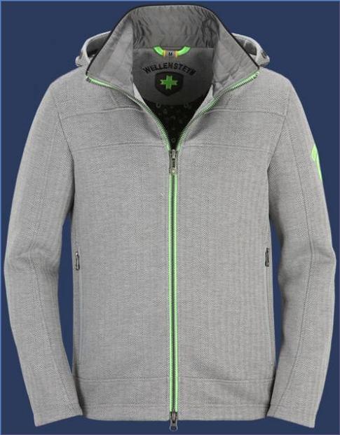 Jacken | Florida Men - ScubaHaboSweat Lightgreymelange/Neongreen - Wellensteyn Herren SMW110.L563210