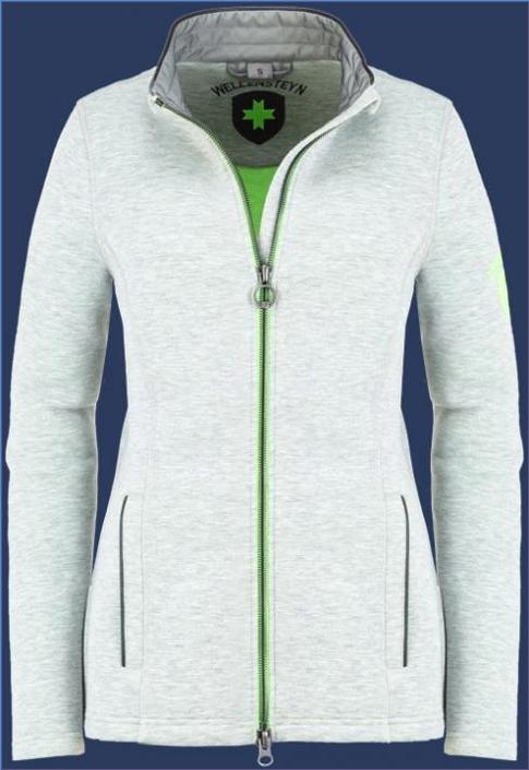 Jacken | Tampa Lady - ScubaDotSweat Lightgreymelange/Neongreen - Wellensteyn Damen SMW110.L563085