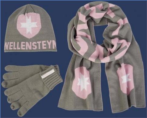 Mützen | Knit Hat Scarf Glove - Classicstrick Grey/Rose - Wellensteyn Damen SMW110.L562780